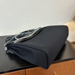 全手工原版牛皮拼帆布凱莉 herbag 帆布包男版橫版 39 斜挎包
